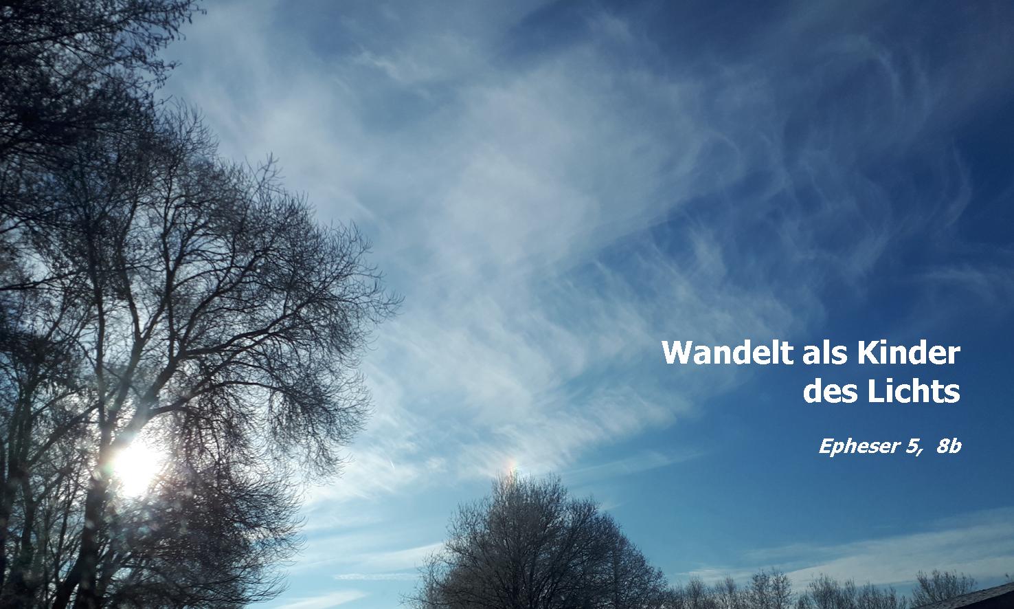 Wandelt als Kinder des Lichts